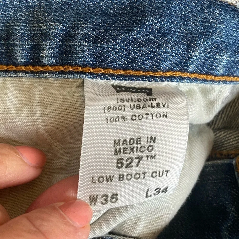 Levi's Men's 527 Low Bootcut Fit Jeans Size 36X34 Mid Wash‎ Cotton Color Blue